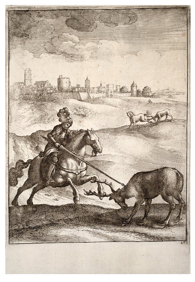 Wenceslas Hollar - The stag and the horse 2