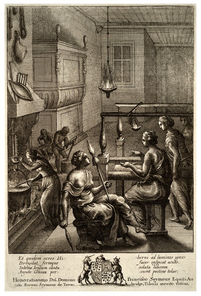 Wenceslas Hollar - Women at work (State 1)