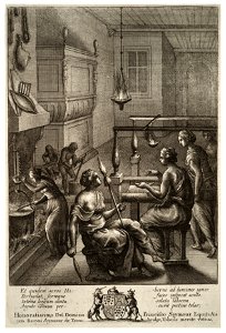 Wenceslas Hollar - Women at work (State 1)