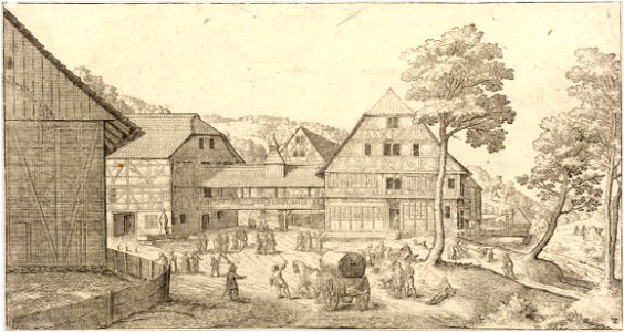 Wenceslas Hollar - The thoroughfare (State 3)