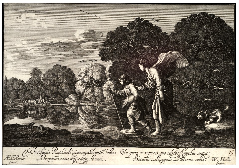 Wenceslas Hollar - Tobias and the Angel (State 1)