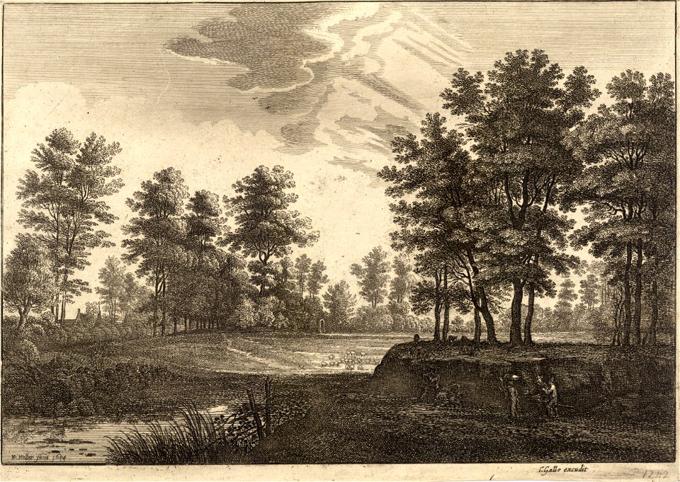 Wenceslas Hollar - Wooded landscape (State 4)