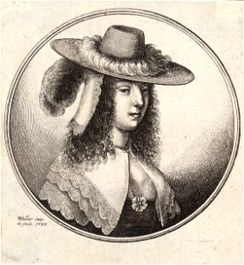 Wenceslas Hollar - Woman with feathered hat