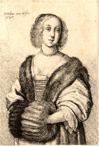 Wenceslas Hollar - Woman with muff and fur