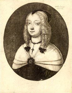Wenceslas Hollar - Woman with pointed black head-dress