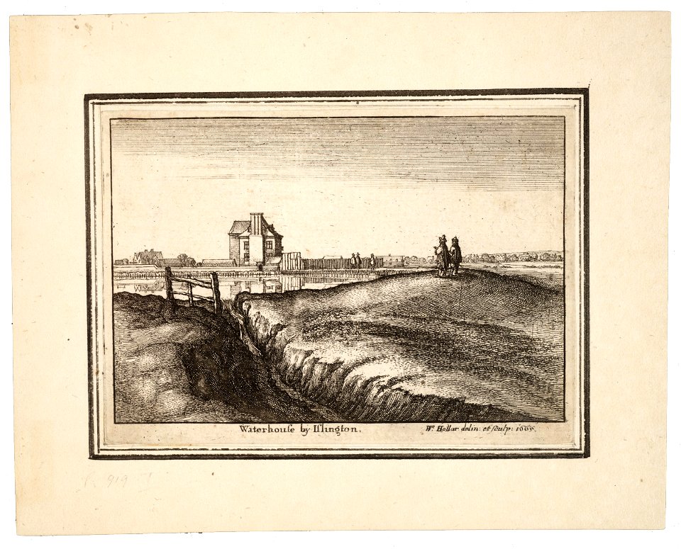 Wenceslas Hollar - The Waterhouse by Islington (State 1)