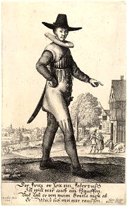 Wenceslas Hollar - The jealous youth. Free illustration for personal and commercial use.