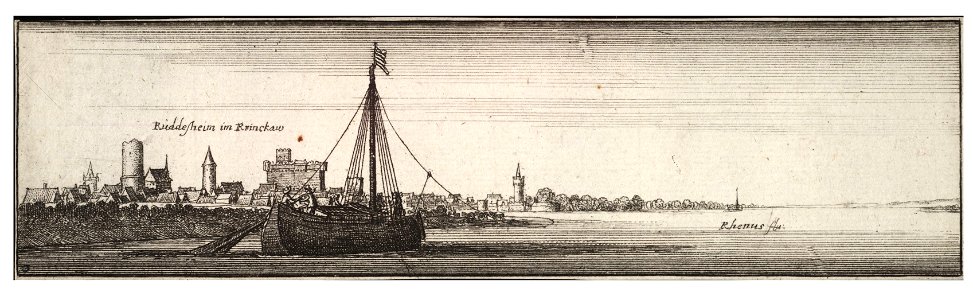 Wenceslas Hollar - Rüdesheim (State 2)