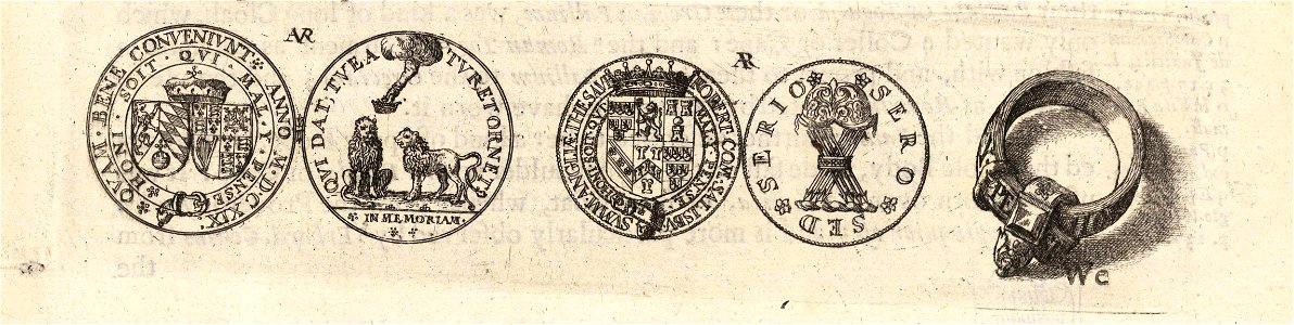 Wenceslas Hollar - Two medals and a ring