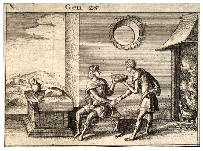 Wenceslas Hollar - The mess of pottage (State 1)