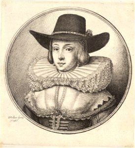 Wenceslas Hollar - Woman with high crowned hat 2