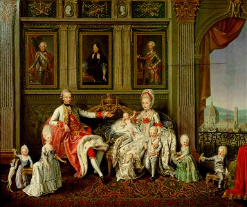 Wenceslaus Werlin - Großherzog Leopold mit seiner Familie (Kaiser Leopold II., 1747-1792) - GG 8785 - Kunsthistorisches Museum