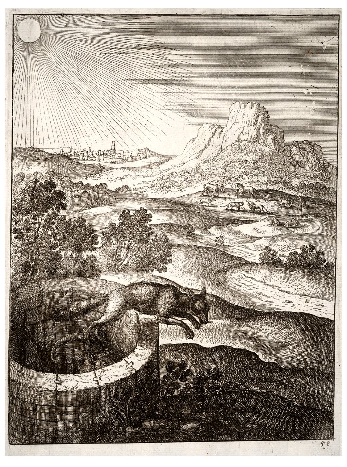 Wenceslas Hollar - The fox and the goat