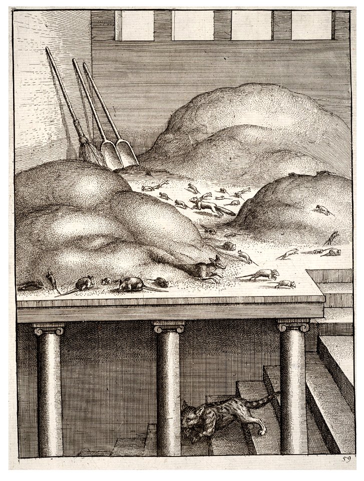 Wenceslas Hollar - The old weasel and the mice 2