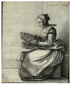 Wenceslas Hollar - The lace-maker. Free illustration for personal and commercial use.