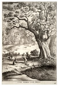 Wenceslas Hollar - The hares and frogs