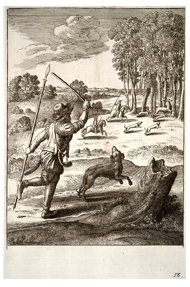 Wenceslas Hollar - The old hound and his master