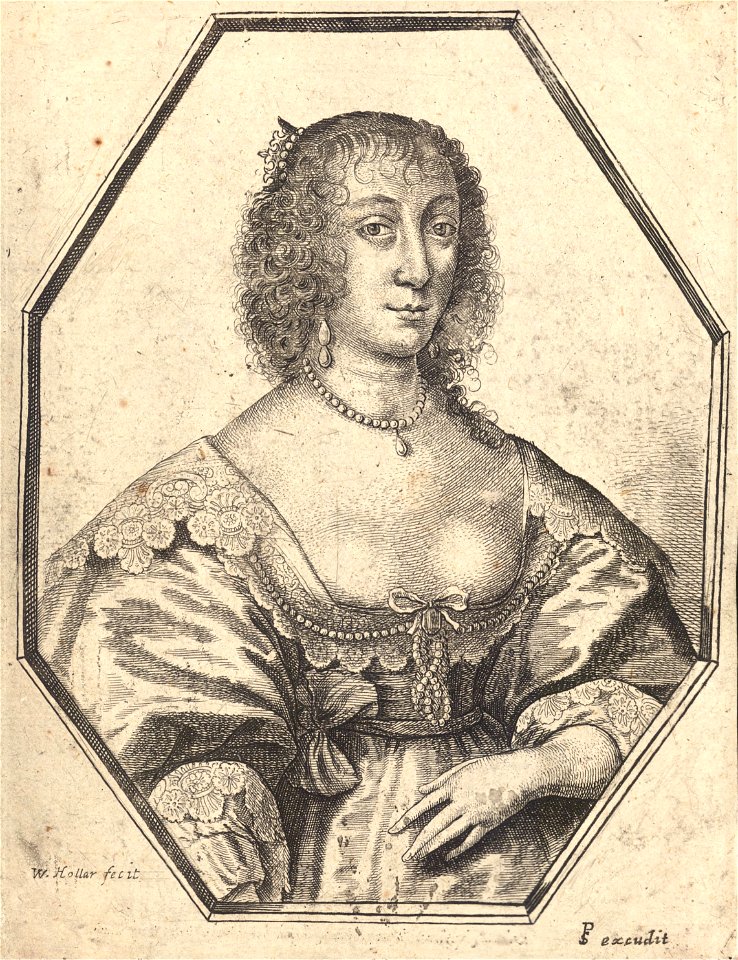 Wenceslas Hollar - Woman with pearl necklace (State 2) or 3