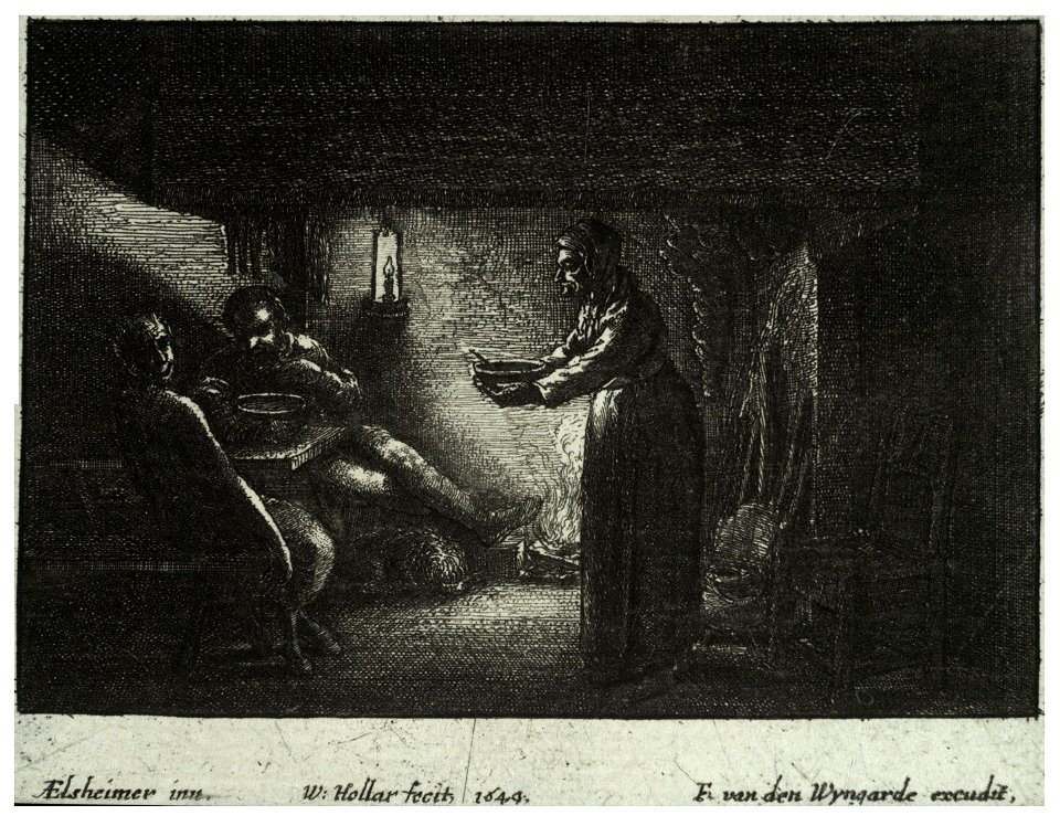 Wenceslas Hollar - The satyr and the peasant (State 2)
