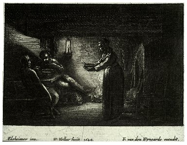 Wenceslas Hollar - The satyr and the peasant (State 2)