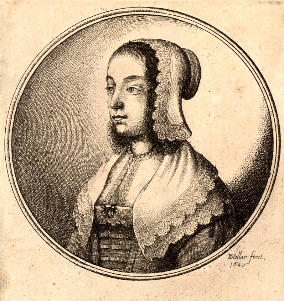 Wenceslas Hollar - Woman wearing a white kerchief 2