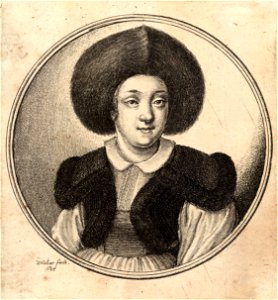 Wenceslas Hollar - Woman with a large fur cap. Free illustration for personal and commercial use.