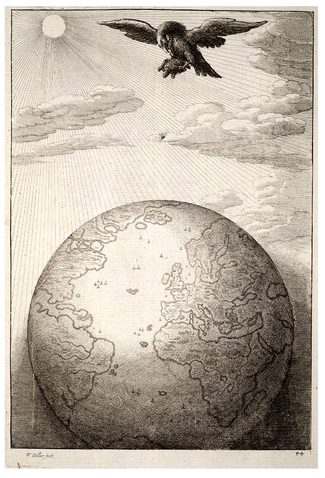 Wenceslas Hollar - The tortoise and the eagle (State 1)