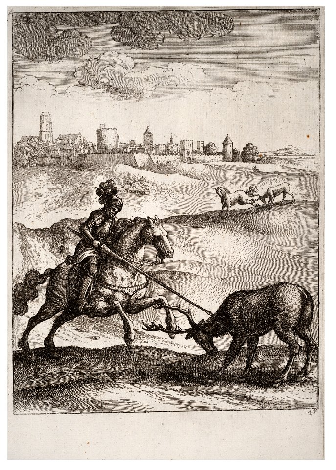 Wenceslas Hollar - The stag and the horse 3