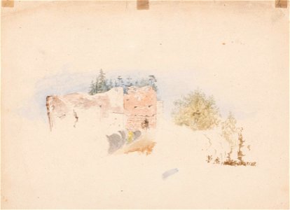 Werner Holmberg - Raaseporin linnan rauniot - A I 472-20 - Finnish National Gallery