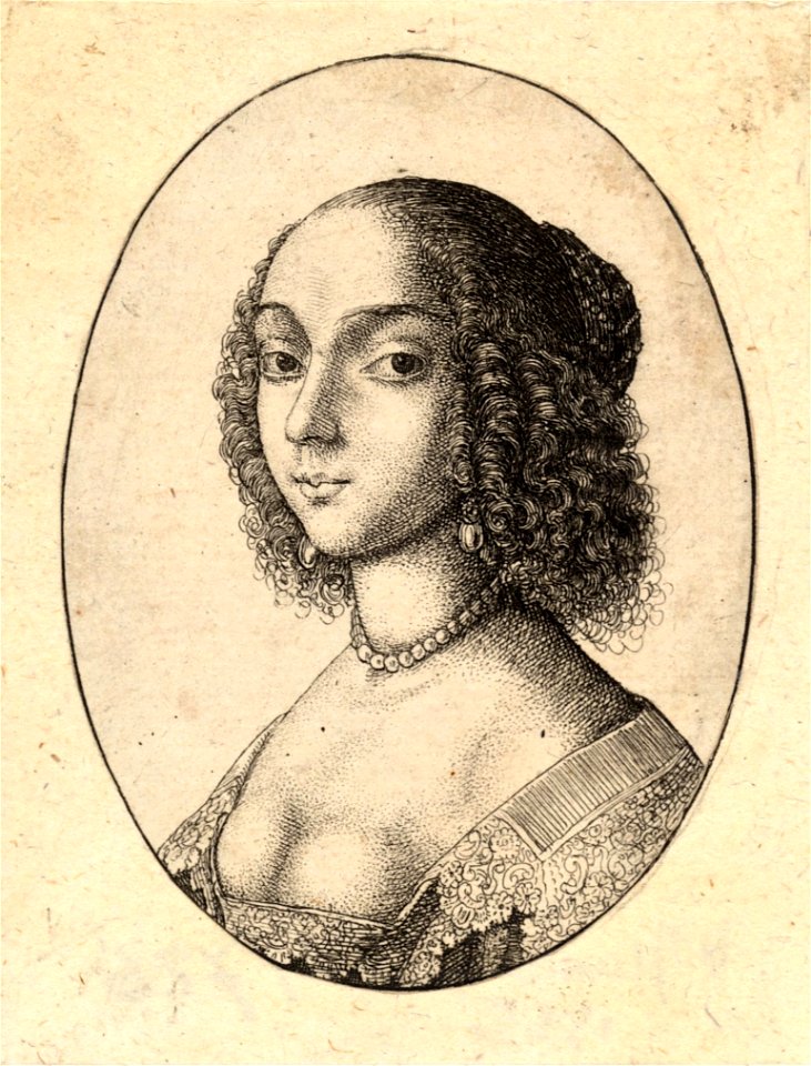 Wenceslas Hollar - Two portrait busts in ovals (State 1)