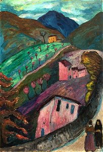 Marianne von Werefkin - Berglandschaft bei Oschwand (1915-17)
