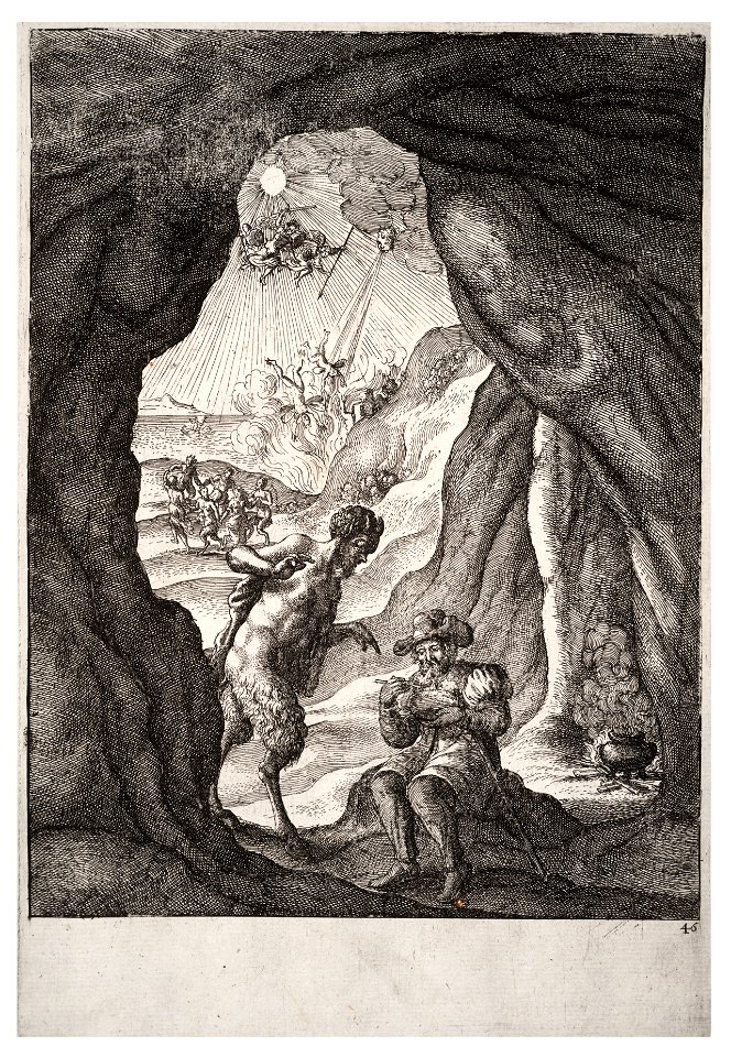 Wenceslas Hollar - The satyr and the traveller (State 1)