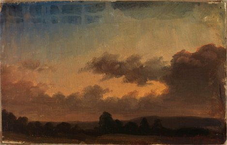 Werner Holmberg - Pilvinen taivas maiseman yllä, harjoitelma - A I 471-54 - Finnish National Gallery