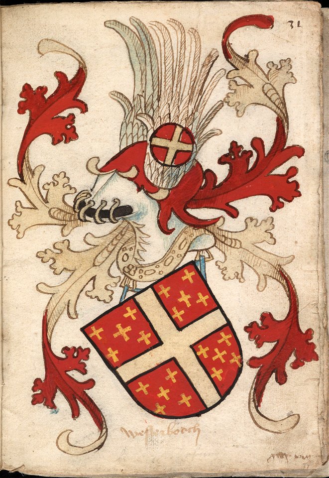 Westerborch - Westerburg - Wapenboek Nassau-Vianden - KB 1900 A 016, folium 31r