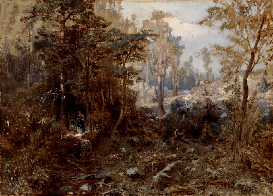 Werner Holmberg - Forest Landscape near Näsijärvi , Unfinished - A I 97 - Finnish National Gallery