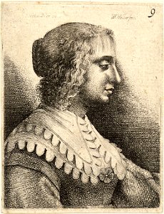 Wenceslas Hollar - Young woman with scalloped collar, after Bijert (State 2)