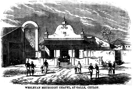 Wesleyan Methodist Chapel, at Galle, Ceylon (104, September 1868, II (New Series)) - Copy. Free illustration for personal and commercial use.