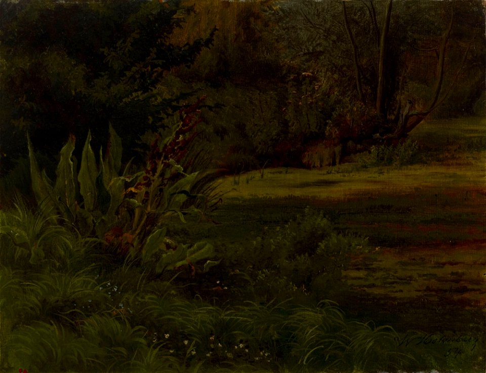 Werner Holmberg - Lampi metsässä, harjoitelma - A I 471-20 - Finnish National Gallery