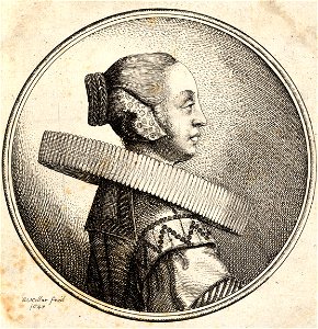 Wenceslas Hollar - Woman with a stiff white cap