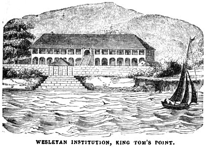 Wesleyan Institution, King Tom's Point (May 1853, X, p.57) - Copy. Free illustration for personal and commercial use.