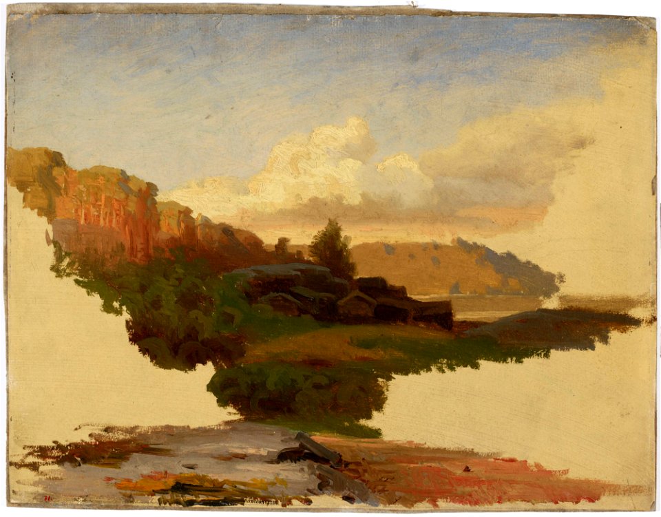 Werner Holmberg - Landscape from Leppälahti in Kuru , Unfinished - A I 471-11 - Finnish National Gallery