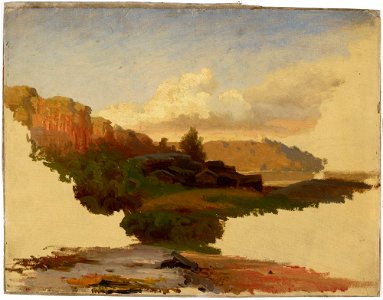 Werner Holmberg - Landscape from Leppälahti in Kuru , Unfinished - A I 471-11 - Finnish National Gallery