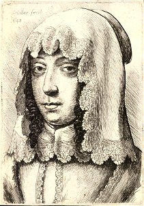 Wenceslas Hollar - Woman with scarf over her head