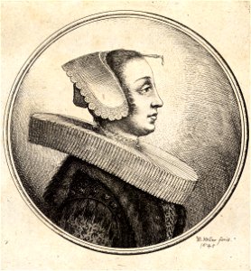 Wenceslas Hollar - Woman with pleated curls