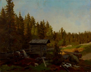Werner Holmberg - Vesimylly suomalaisessa metsässä - A I 471-18 - Finnish National Gallery
