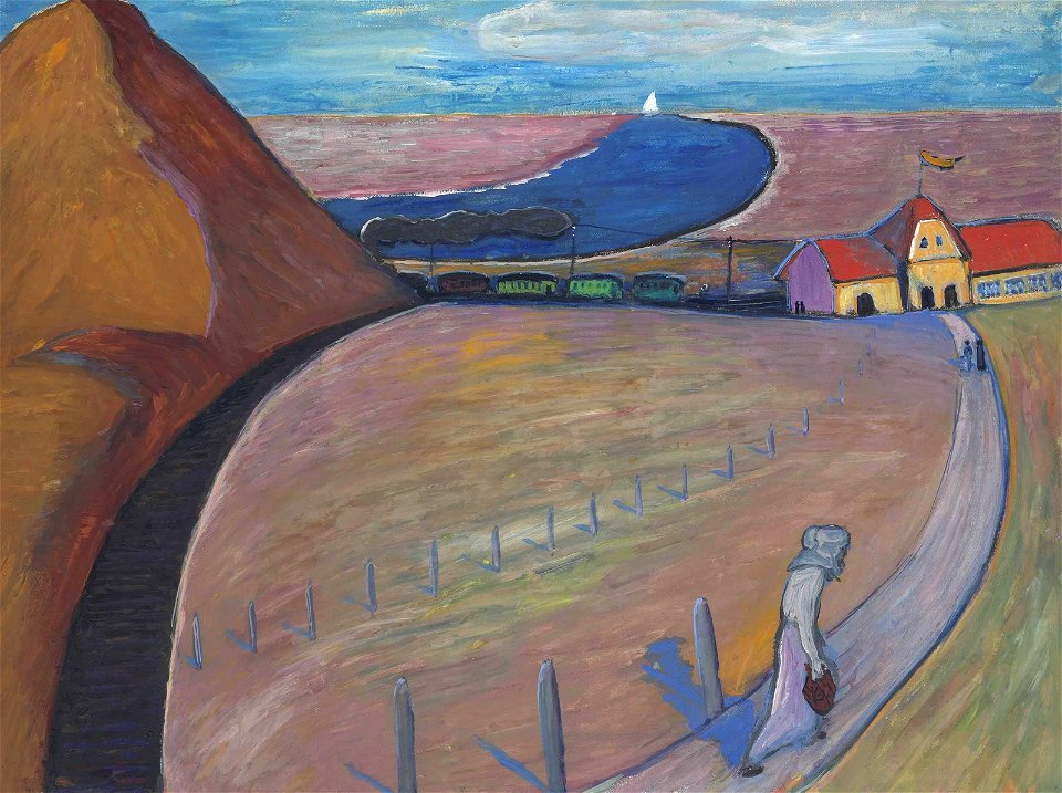 Marianne von Werefkin - Bahnhof Prerow (ca.1911)