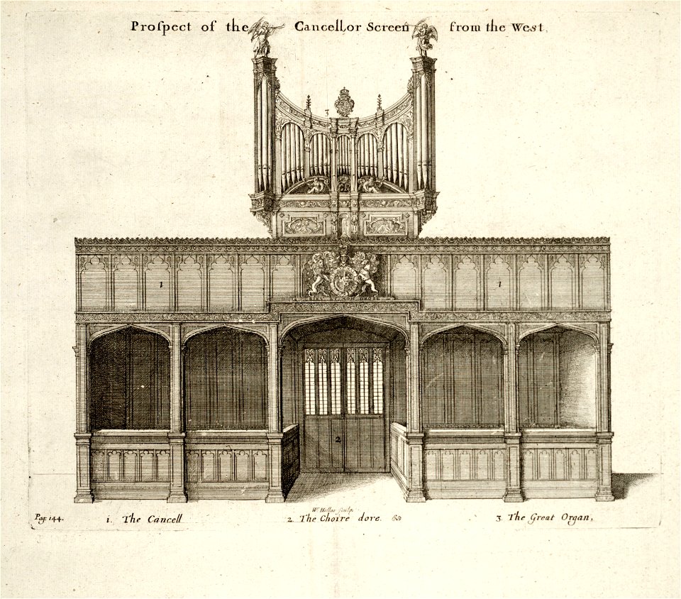 Wenceslas Hollar - Windsor. St George's Chapel. Choir screen