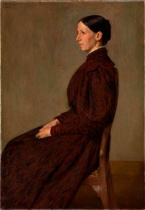 Erik Werenskiold - Portrait of Mrs. Anna Dick - NG.M.02258 - National Museum of Art, Architecture and Design. Free illustration for personal and commercial use.