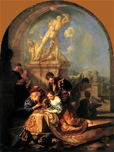 Werff, Adriaen van der - Children Playing before a Hercules Group - 1687