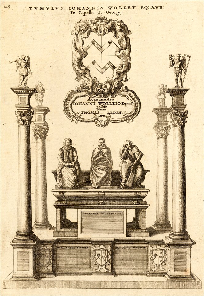 Wenceslas Hollar - Wolley (monument) (State 3)